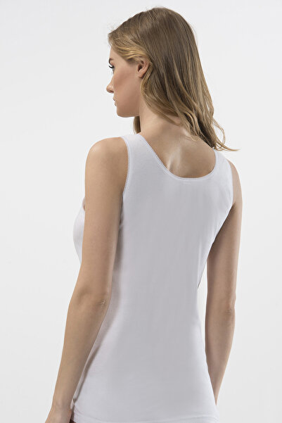 TÜREN 206 Women's Lace Detailed Strappy Cotton Undershirt 2 Pack