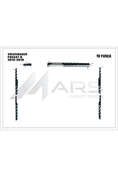 Marscockpitdesign غطاء الكونسول/الترادف لسيارة فولكس فاجن باسات B8 2015-2019