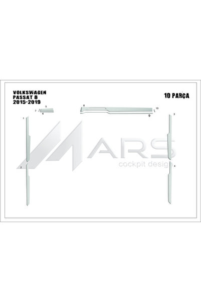 Marscockpitdesign غطاء الكونسول/الترادف لسيارة فولكس فاجن باسات B8 2015-2019