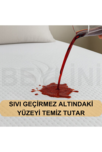 BEYLİNİ Prošívaná prostěradla na matrace s plným lemem, voděodolná, protiskluzová, chránič matrace, prostěradlo s plným lemem