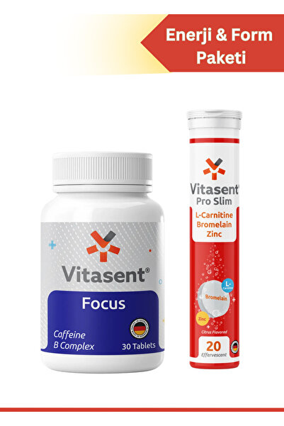 VİTASENT Enerji & Form Paketi – Focus ve Pro Slim ile Gün Boyu Enerji, Odaklanma ve Kilo Desteği