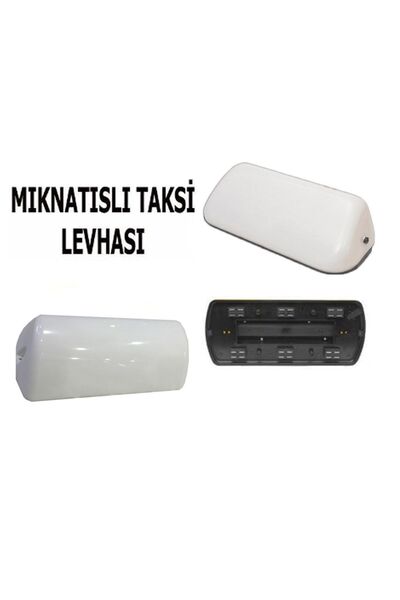 Leader Taksi Levhası Işıklı Mıknatıslı Karayolları Uyumlu Yazısız Beyaz