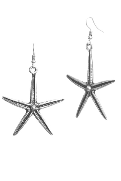 LABALABA KADIN ANTİK GÜMÜŞ KAPLAMA DENİZ YILDIZI KÜPE