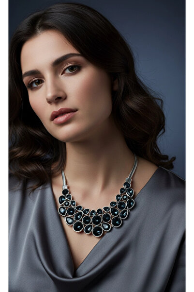 Rednose Çoklu Kristal Işıldayan Kolye modern stil gece günlük abiye zarif şık