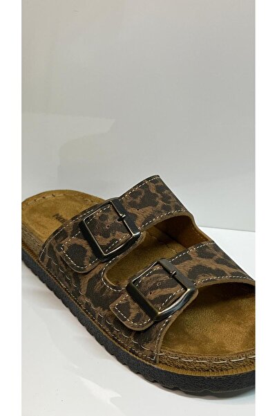 MODVALU Leopard Leather Women's Slippers