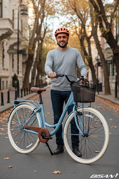 Bisan BİSAN SORRENTO ŞEHİR BİSİKLETİ 44 CM V 28 JANT 3 VİTES BEBEK MAVİSİ SİLVER