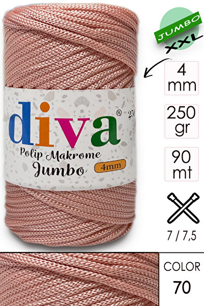 Diva İplik PP Macrame Jumbo 250 gr (4 mm) Somon