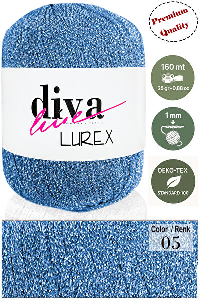 Diva İplik Diva Lurex 05 Bebe Mavi