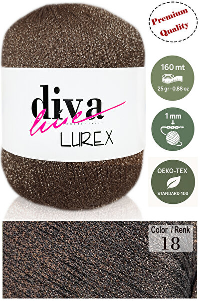 Diva İplik Diva Lurex 18 Light Brown