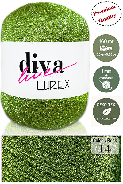 Diva İplik Diva Lurex 14 Pistachio Green