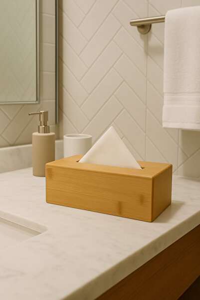 Mottogo Bamboo Napkin Holder Wipes Box