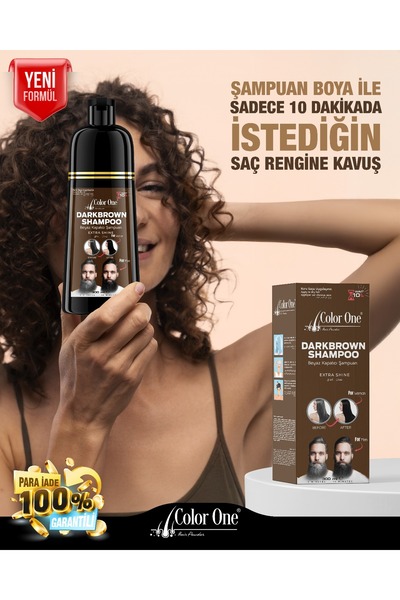 Color One Color One Darkbrown Hair Shampoo Beyaz Kapatıcı Şampuan 300 ml