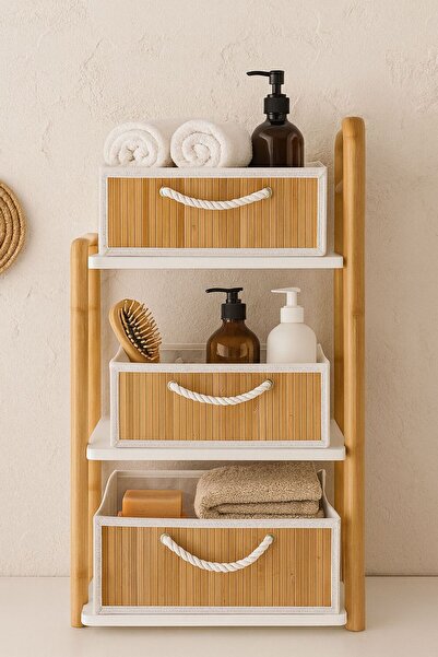 NEWNOW Σετ UrbanEco με 3 πτυσσόμενα καλάθια από μπαμπού |   Οργανωτής πολλαπλών χρήσεων και κουτί αποθήκευσης