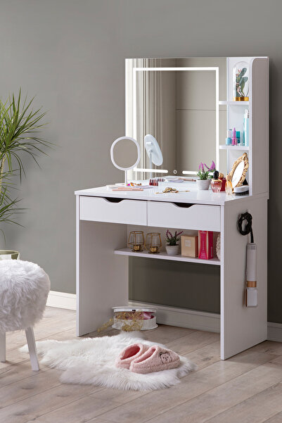 benim odam Diva Işık Seviyesi Ayarlanabilir Dokunmatik Aynalı,Led Işıklı 2 Çe...