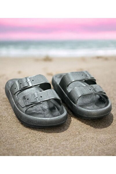 KANTEX Unisex Black Non-Slip Slippers