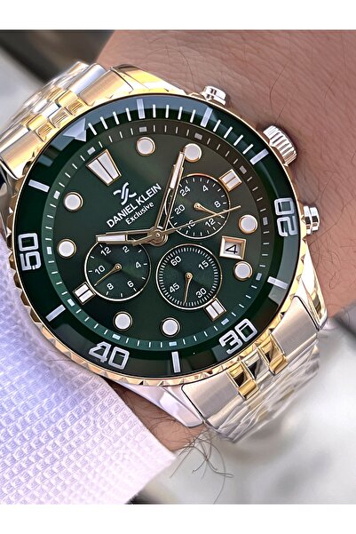 Daniel Klein Çelik Kordon Rolex Kasa+Takvim 3 Atm Suya Dayanıklı Erkek Kol Saati EDK.1.10665-7