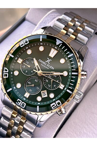 Daniel Klein Çelik Kordon Rolex Kasa+Takvim 3 Atm Suya Dayanıklı Erkek Kol Saati EDK.1.10665-7