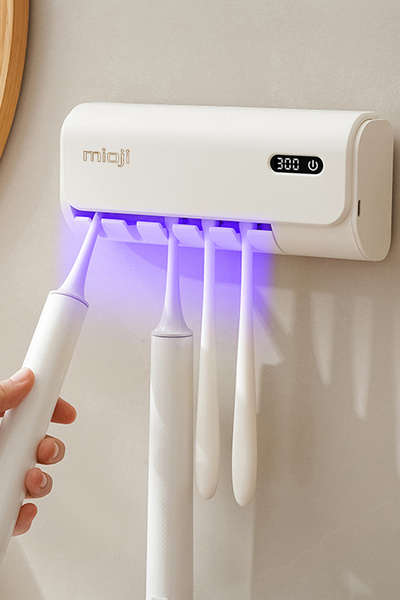 Mioji Mio UV5F Pro 2600mAh Şarj Edilebilir UV Sterilizatörü Diş Fırçası Tutucusu Beyaz