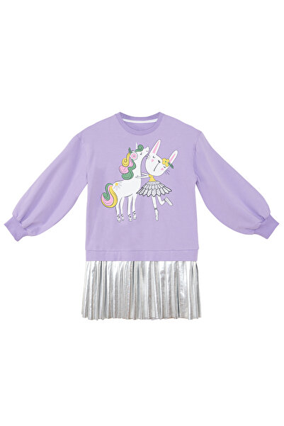 MSHB&G Balerin Unicorn Kız Çocuk Pileli Elbise