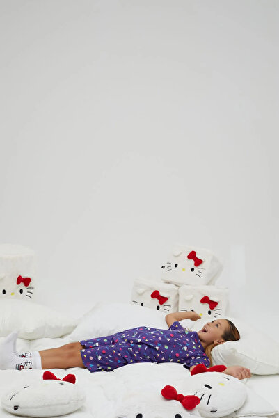 Hello Kitty Kız Çocuk Kısa Kollu Şortlu Pamuklu Pijama Takımı