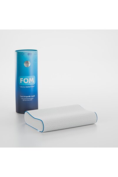 FOM Mini Flex Visco Çocuk Ve Seyahat Uyku Yastık, Ortopedik, 50 X 30 X 11/9, ...
