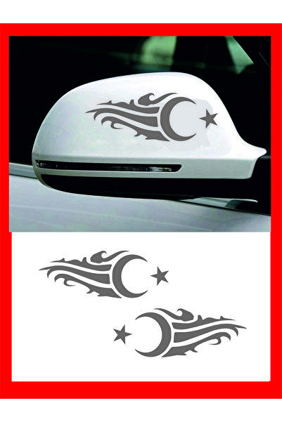pınaxar Mirror Moon-Star Sticker Right-Left 2 Pieces 20*7 cm