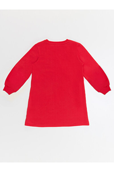 MSHB&G Çiçekli Kız Çocuk Kırmızı Elbise