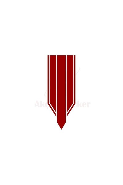 pınaxar Auto Hood Strip Sticker Red 60X25 cm