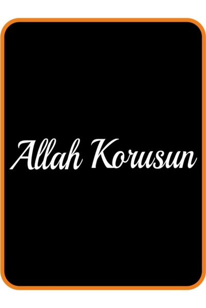 pınaxar Allah Bless Auto Sticker 40X8 cm White Prime Quality Adhesive
