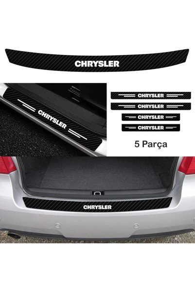 pınaxar Accessory Auto Tie and Door Sill Sticker Set Carbon Compatible for Ch...
