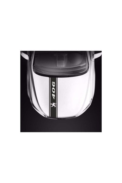 pınaxar Bonnet Top Sport Stripe Sticker Decal for Peugeot 406