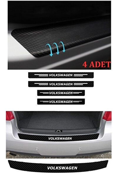 pınaxar Accessory Auto Tie And Door Threshold Sticker Set Carbon Compatible F...