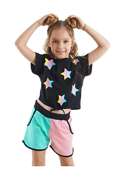MSHB&G Colorful Star Girl's Summer T-Shirt Shorts Set