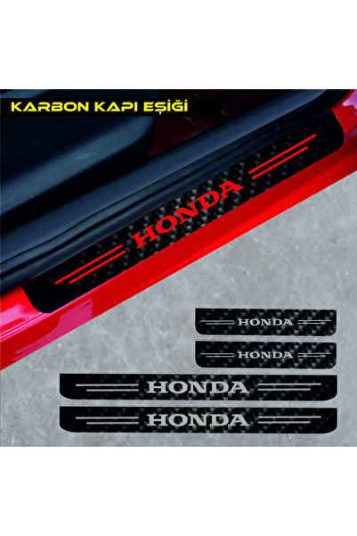 pınaxar Compatible Accessory Auto Door Sill Sticker Carbon 4 Pcs for Honda Jazz
