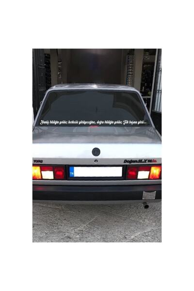 habune Araba Cam Yazı Sözleri Uzun Sticker - Ticari - Servis - Dolmuş -panelv...