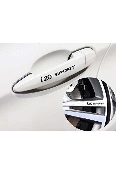 habune Hyundai I20 Için Uyumlu Aksesuar Sport Kapı Kolu Sticker Set 8 Ad 10*1...