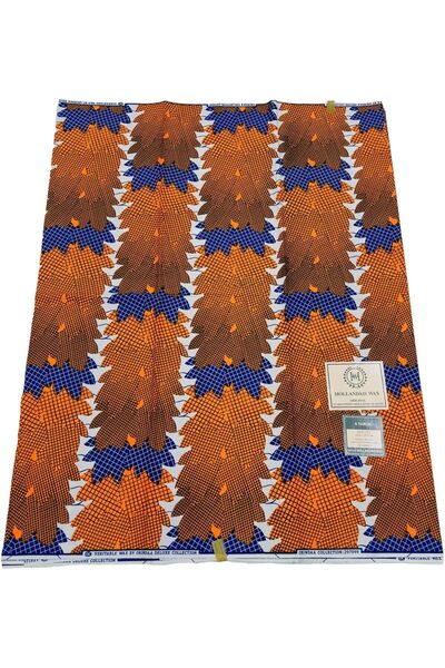 Generic أقمشة الشمع الأفريقية 6 ياردات 100% قطن قماش أنقرة مطبوع متعدد الألوان