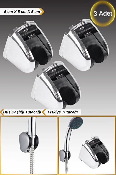 Hane Dostu 3 Adet Duş Başlığı Fiskiye Hortum Askısı Tutacağı