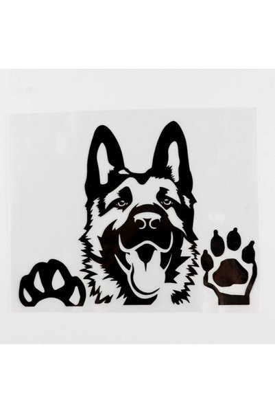 pınaxar Black Dog Car Sticker - Compatible with Black German Shepherd Dog Decal