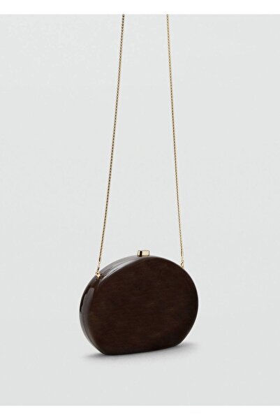 MANGO Woman Oval clutch çanta