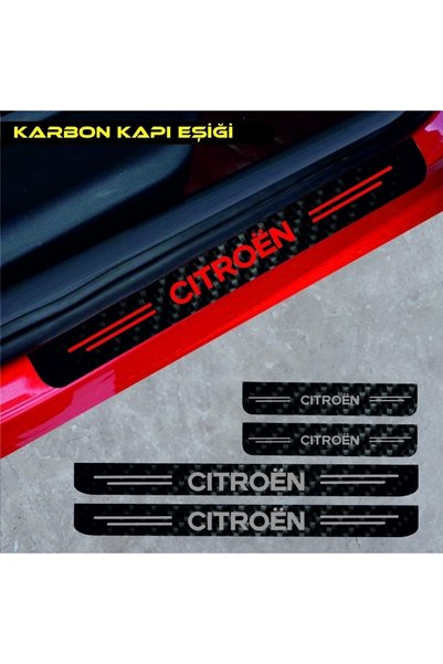 pınaxar Accessory Auto Door Sill Sticker Carbon Compatible for Citroen Jumpy ...
