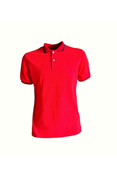 COUPON Men's Polo Neck T-shirt - Red