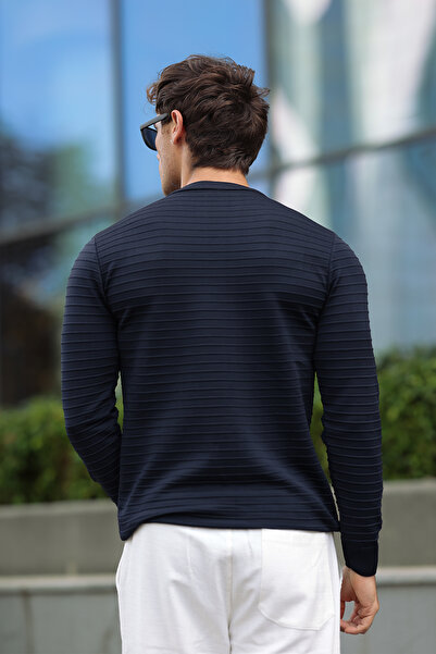 aziso Чоловічий трикотажний светр з круглій горловиною