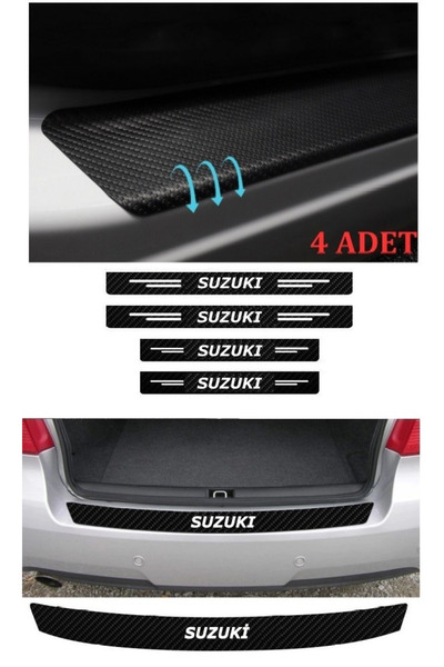 pınaxar Accessory Auto Tie And Door Threshold Sticker Set Carbon Compatible F...