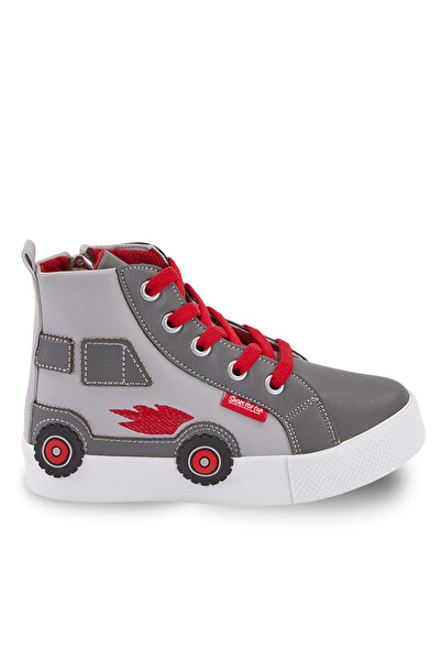 Denokids Araba Erkek Çocuk Gri Sneakers Spor Ayakkabı