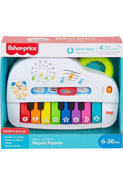 FISHER PRICE Fisher-Price Eğlen ve Öğren Işıklı ve Eğlenceli Oyuncak Piyano GTW20