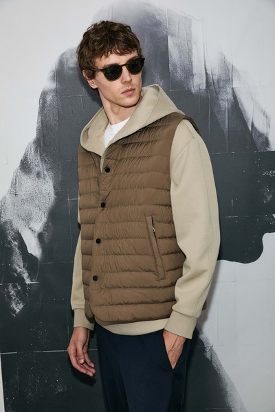 Lufian 112130027 Soon Goose down Men's Vest Sand