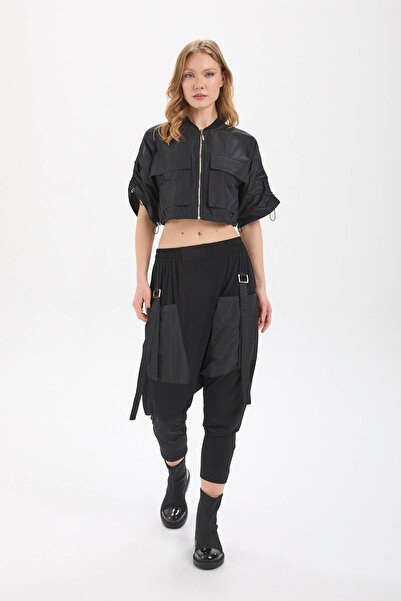 IMBUE Yüksek Bel Kargo Cepli Şalvar Kesim Jogger Pantolon