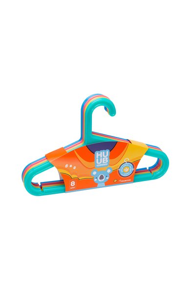 Huub Hanger Collection 24 Pieces Plastic Children's Hanger, Baby Hanger, Clothes Hanger, Colorful Hanger, Slim Hanger