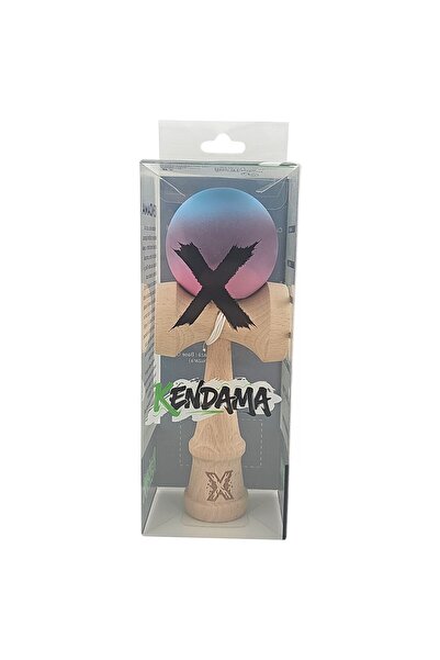 Flippy Kendama X Original, Επαγγελματικό, Flippy, Ξύλινο, Λαβή από καουτσούκ, 18 cm, Μπλε/Μωβ/Ροζ